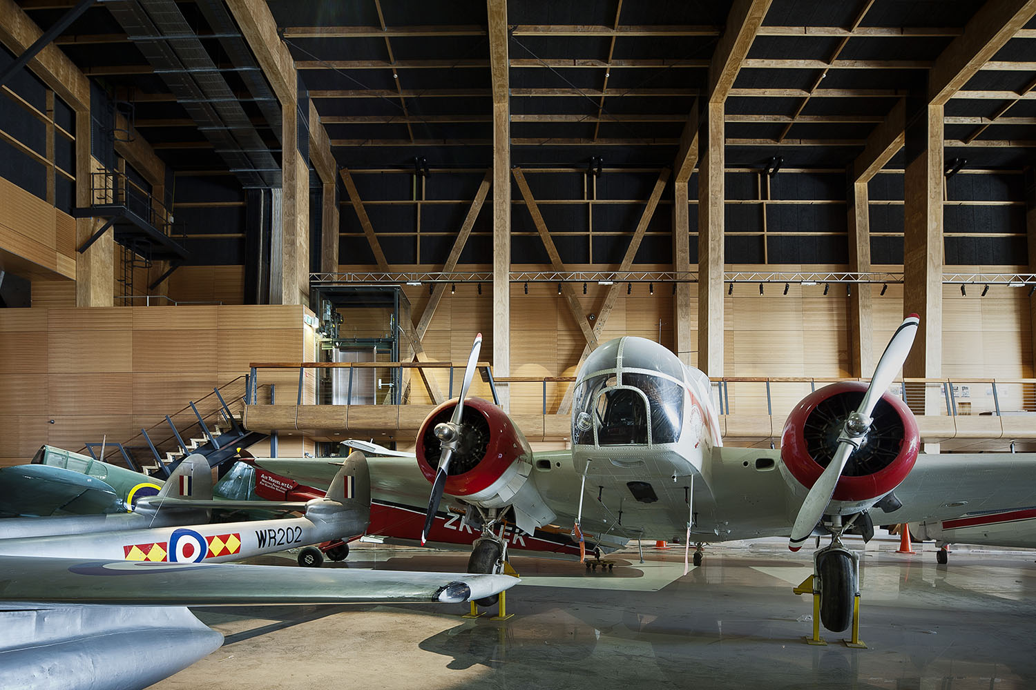 At the time of its construction, the Aviation Display Hall featured the largest clear-span engineered timber structure in Australasia.
