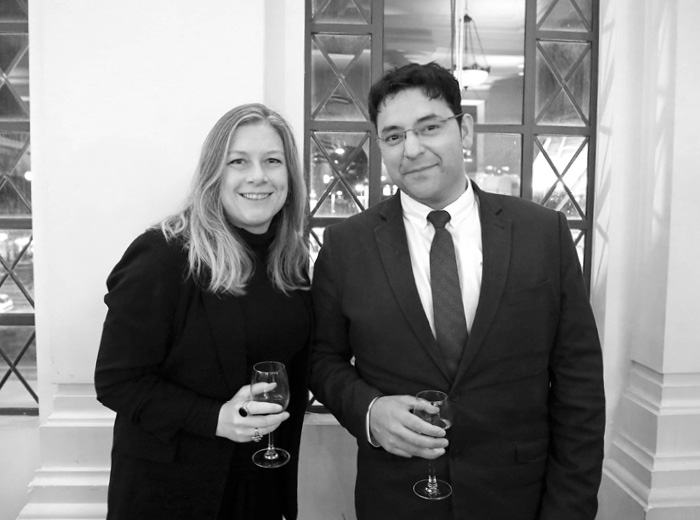 Dr Crystal Olin and Dr Nilesh Bakshi at the 2023 Wellington Gold Awards ceremony.