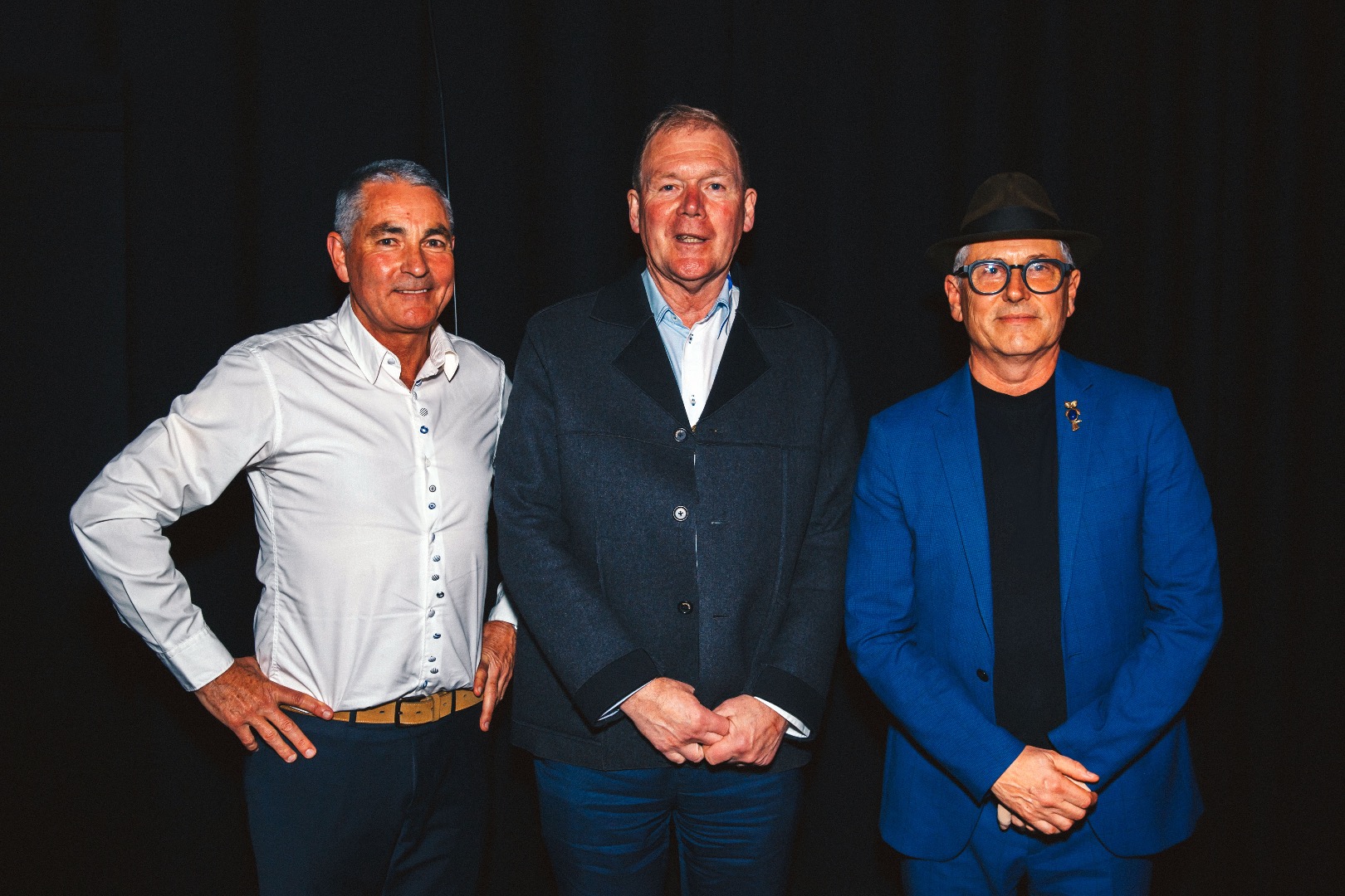 Studio Pacific Founding Directors: Stephen McDougall (left), Evžen Novák (centre), and Nick Barratt-Boyes (right).