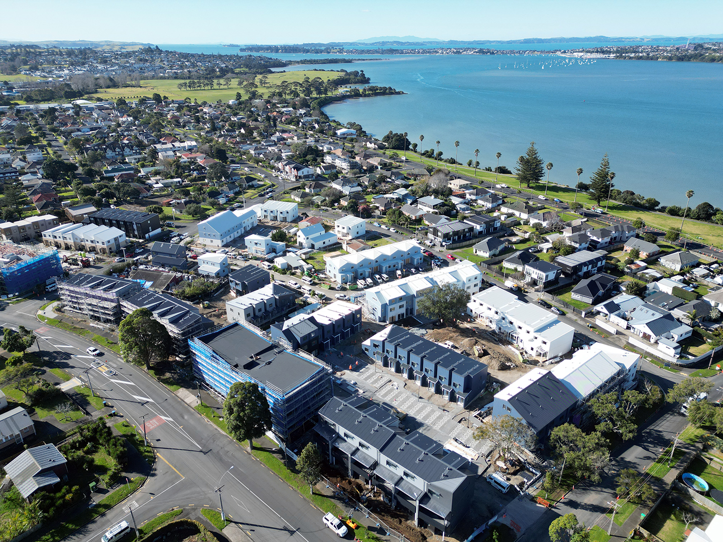 Construction is progressing quickly on site. Image via Dominion Constructors.
